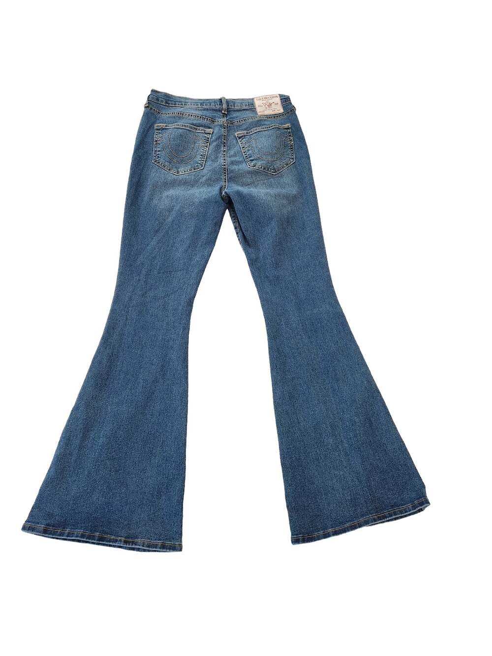 True Religion Jeans Women's 26x32 Blue Charlie High Rise Flared Denim NWT - Picture 2 of 6